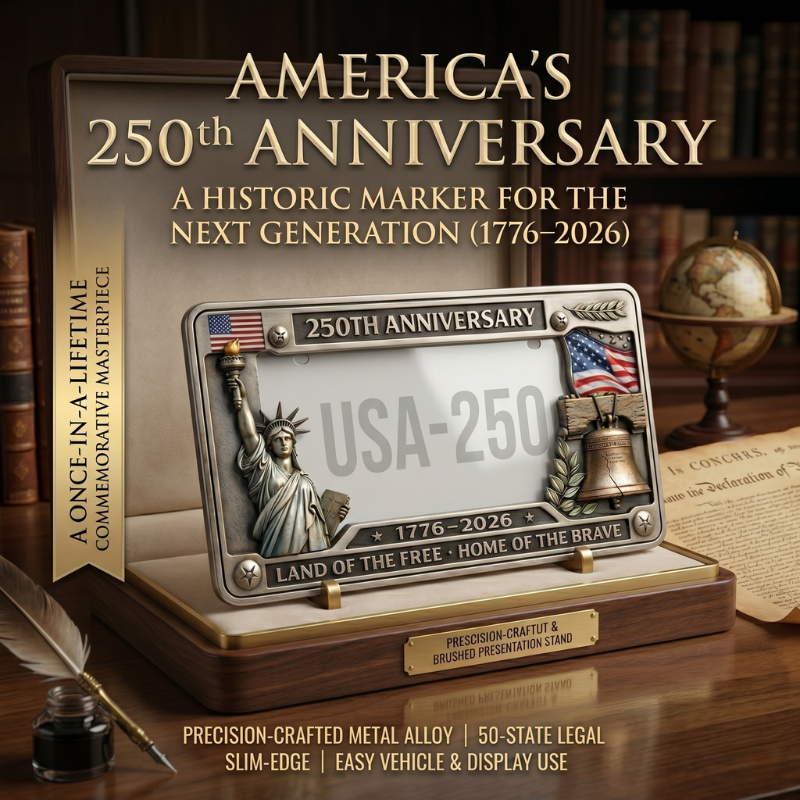 🔥🦅250th Anniversary Commemorative License Plate Frame