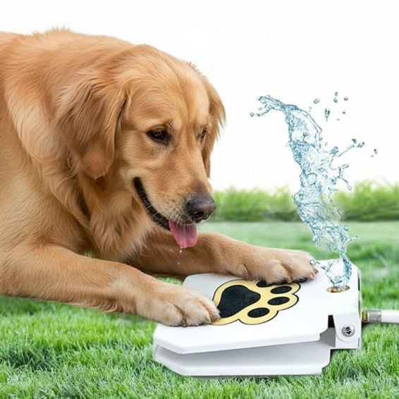 Myfablepets Paw-Press Dog Water Fountain