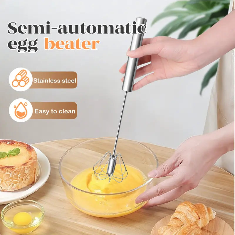 Rustproof Hand Push Whisk For Baking & Daily Drinks✨