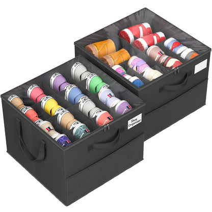 👟Shoe Organizer for Closet, Fabric Shoe Storage Boxes with Clear Cover, Storage, Foldable Space-saving Storage Container Bins🔥