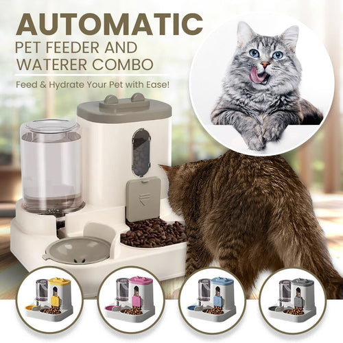 Automatic Pet Feeder & Waterer Combo – Feed & Hydrate Your Pet with Ease