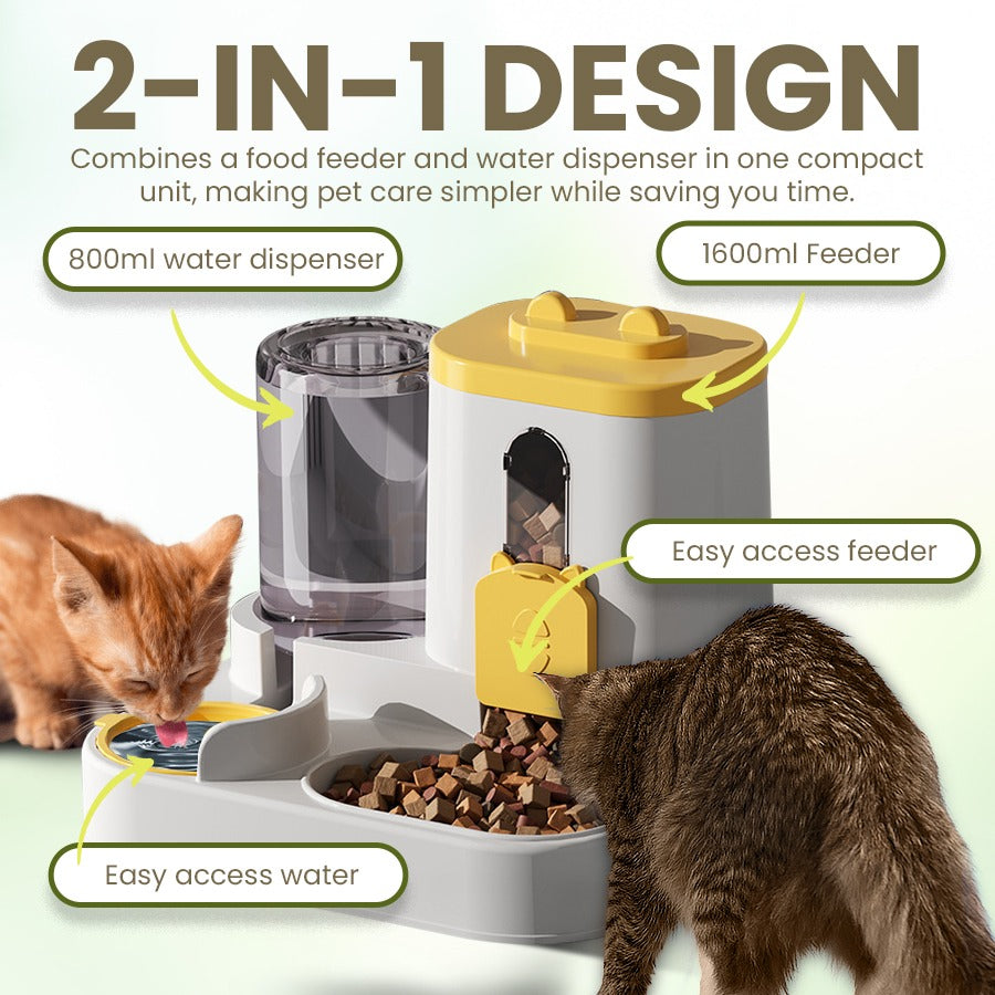 Automatic Pet Feeder & Waterer Combo – Feed & Hydrate Your Pet with Ease