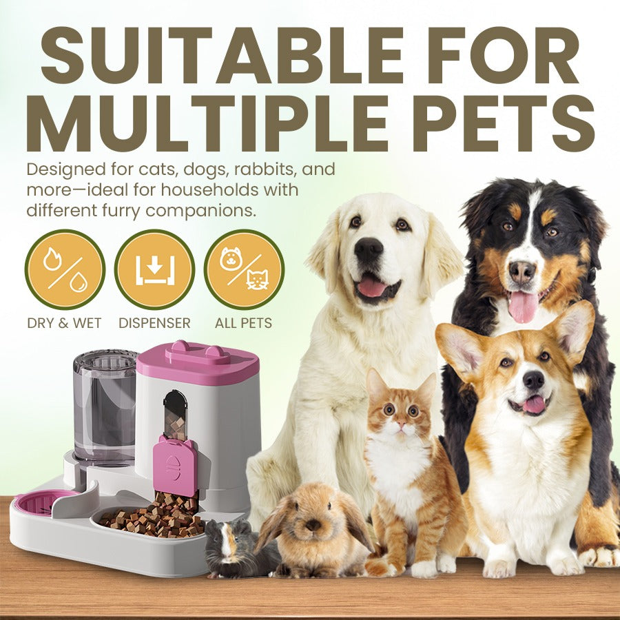 Automatic Pet Feeder & Waterer Combo – Feed & Hydrate Your Pet with Ease