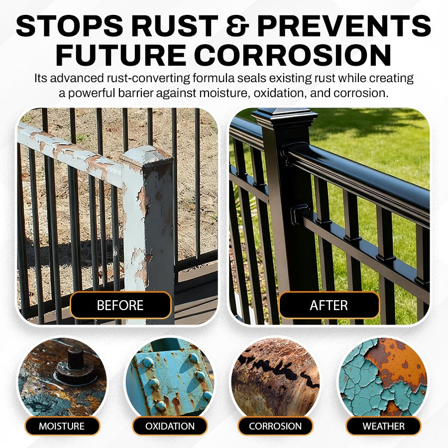 🥇Water-Based Metallic Paint Rust Converter🍃