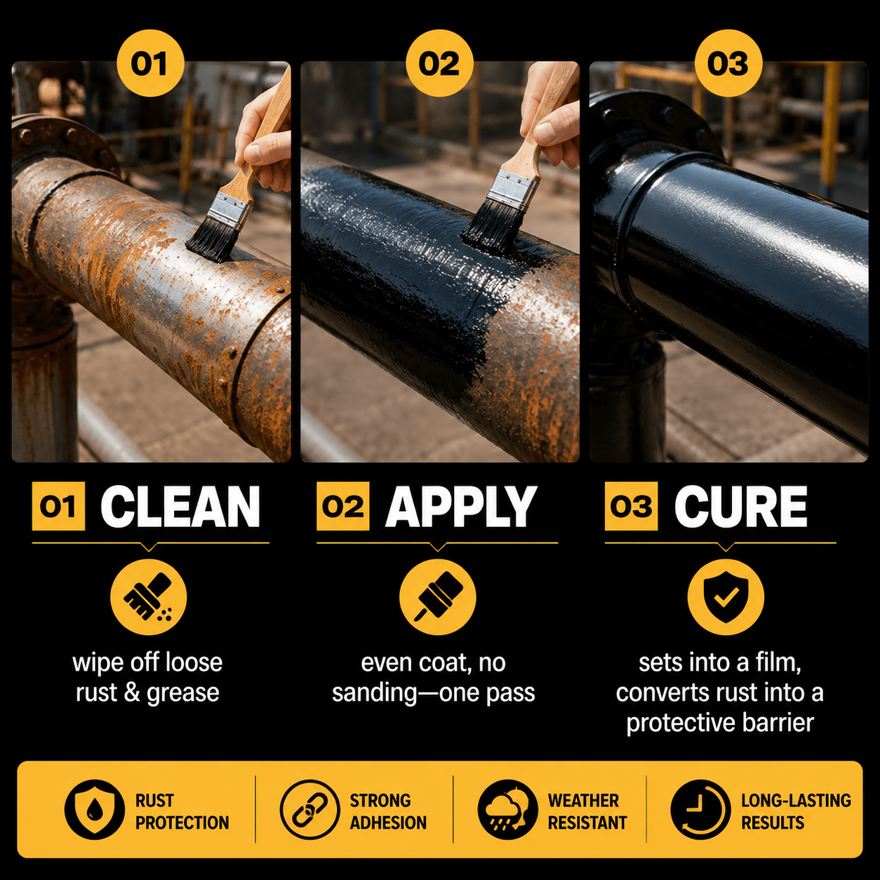 🥇Water-Based Metallic Paint Rust Converter🍃