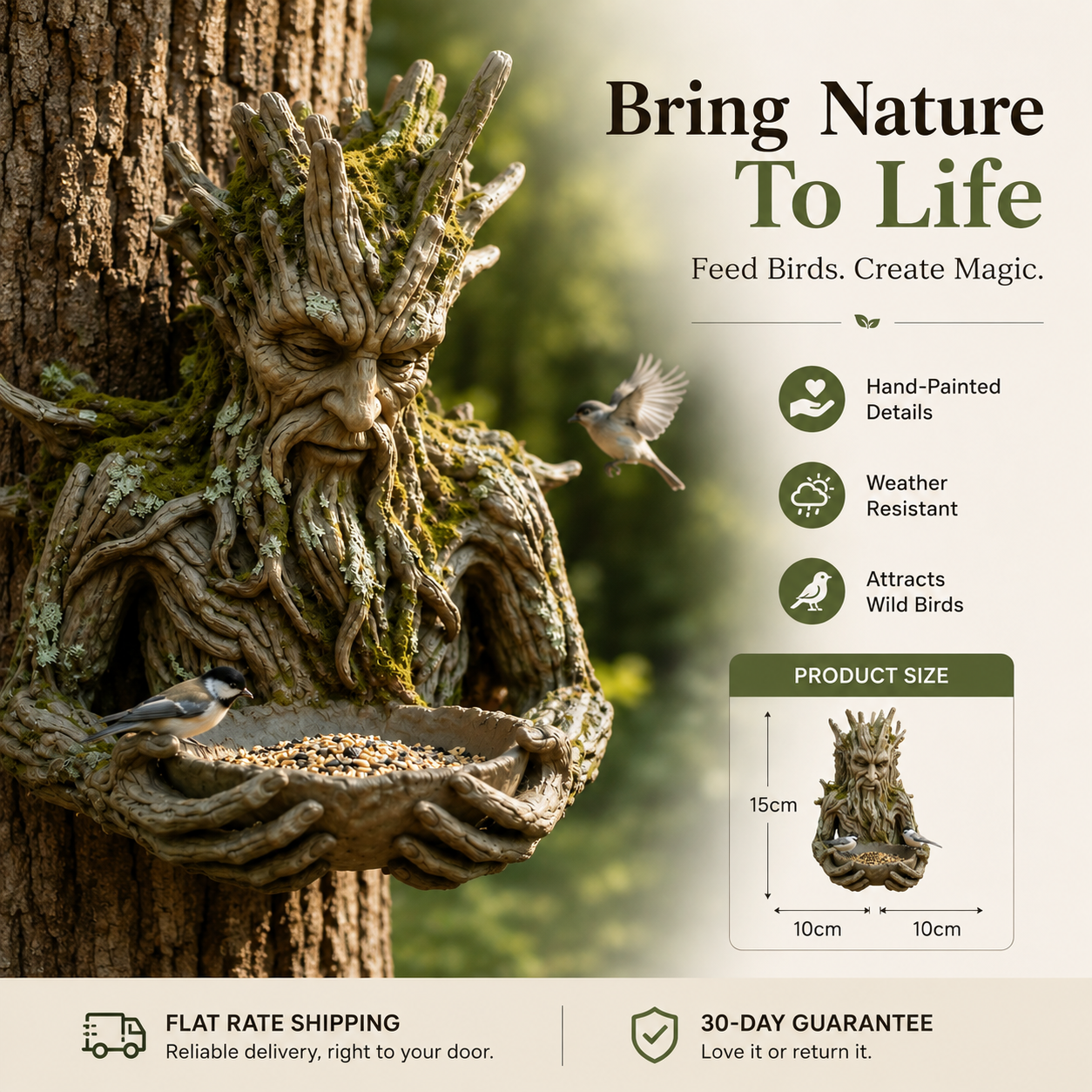🔥Last Day 50% OFF🔥The Quiet Offering A Tree-Integrated Bird Feeding Sculpture