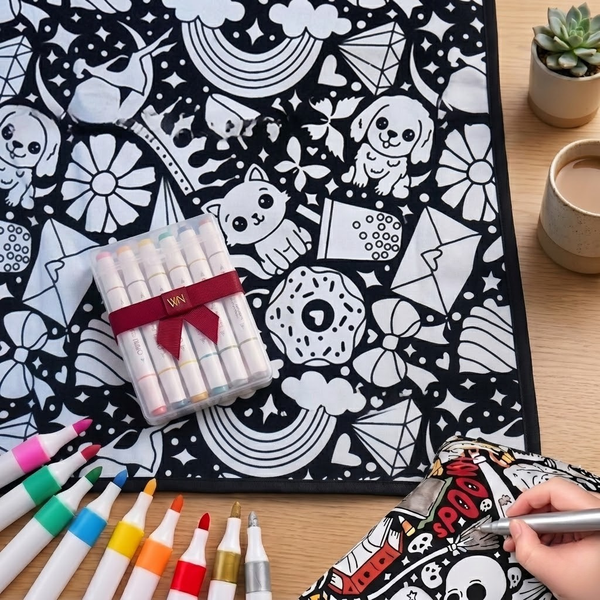 🎨✨DIY Coloring Blanket With Markers