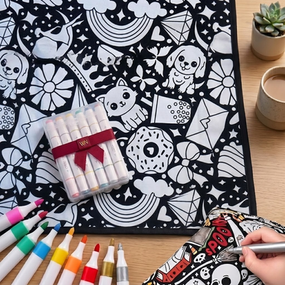 🎨✨DIY Coloring Blanket With Markers