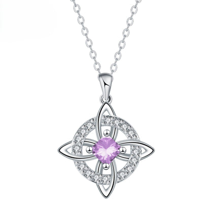Mystical Birthstone Witches Knot Necklace – Natural Crystal🔮Protect Your Loved Ones💞