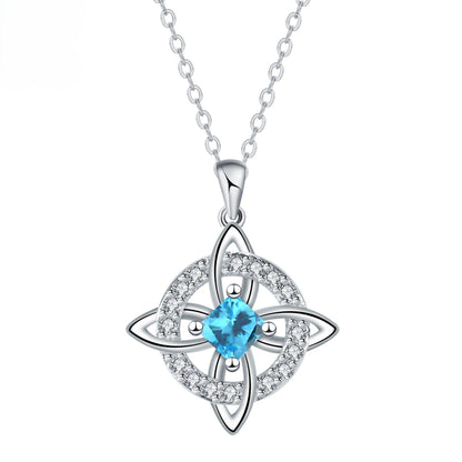 Mystical Birthstone Witches Knot Necklace – Natural Crystal🔮Protect Your Loved Ones💞
