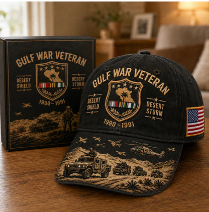 Last Day Promo: 49% OFF! Desert Storm Veteran Commemorative Cap – Gulf War Desert Shield Veteran Hat