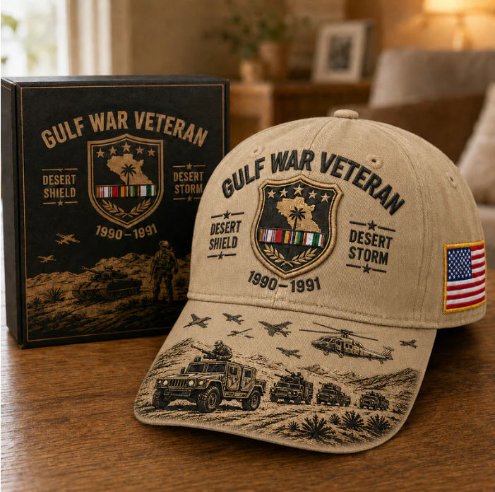 Last Day Promo: 49% OFF! Desert Storm Veteran Commemorative Cap – Gulf War Desert Shield Veteran Hat