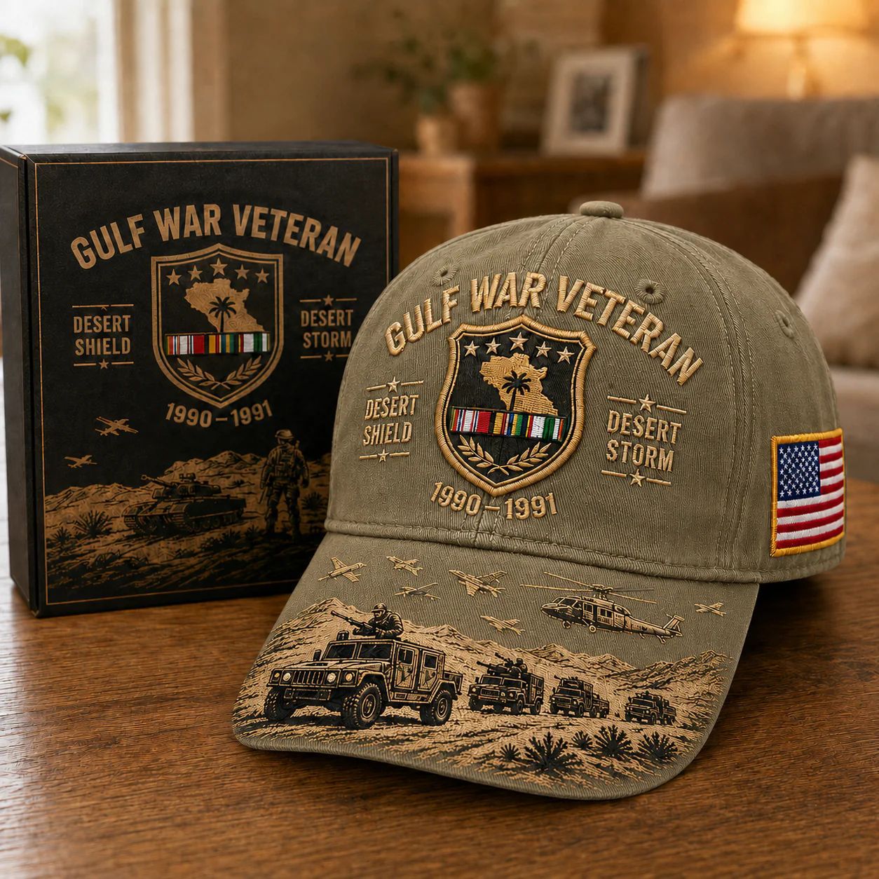 Last Day Promo: 49% OFF! Desert Storm Veteran Commemorative Cap – Gulf War Desert Shield Veteran Hat