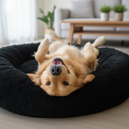 Myfablepets CalmNest Donut Dog Bed