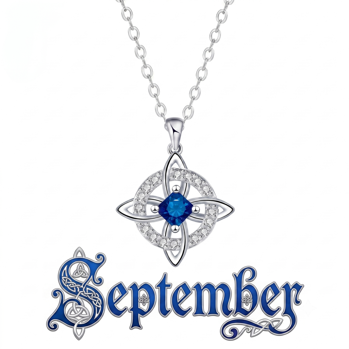 Mystical Birthstone Witches Knot Necklace – Natural Crystal🔮Protect Your Loved Ones💞