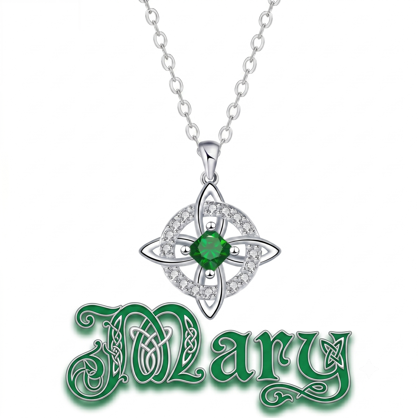 Mystical Birthstone Witches Knot Necklace – Natural Crystal🔮Protect Your Loved Ones💞
