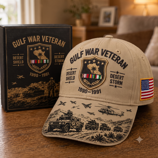 Last Day Promo: 49% OFF! Desert Storm Veteran Commemorative Cap – Gulf War Desert Shield Veteran Hat