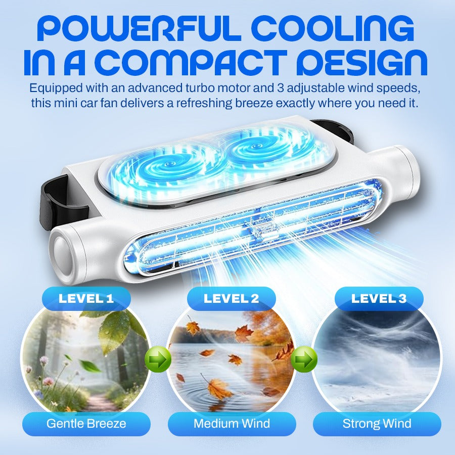 🚗Headrest Mounted Breeze Fan For Cars-Turn Any Car Seat Into A Cooling Comfort Zone🌞