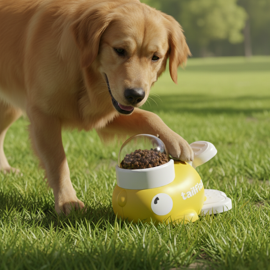 Myfablepets Quacky Interactive Dog Feeder Toy